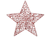 Stern Glitterstar rot Ø 30 cm