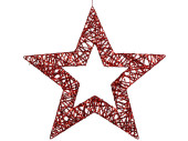 Stern Glitterstar Kontur rot Ø 50 cm
