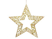 Stern Glitterstar Kontur gold Ø 20 cm