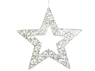 Stern Glitterstar Kontur silber Ø 20 cm