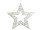 Stern Glitterstar Kontur silber Ø 20 cm