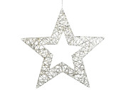 Stern Glitterstar Kontur silber Ø 40 cm