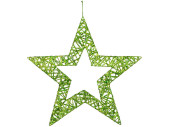 Stern Glitterstar Kontur grün Ø 50 cm