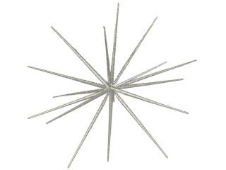 Sputnikstern silber 20-tlg. 30cm Kunststoff/Glimmer