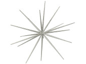 Sputnikstern silber 20-tlg. 30cm Kunststoff/Glimmer