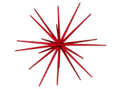 Sputnikstern rot 20-tlg. 30cm Kunststoff/Glimmer