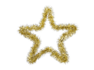 Stern Tinsel gold 50cm Kontur, Folie/Draht