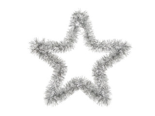Stern Tinsel silber 50cm Kontur, Folie/Draht