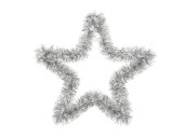 Stern Tinsel silber 50cm Kontur, Folie/Draht