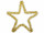 Stern Tinsel gold 70cm Kontur, Folie/Draht