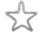Stern Tinsel silber 70cm Kontur, Folie/Draht