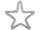 Stern Tinsel silber 70cm Kontur, Folie/Draht
