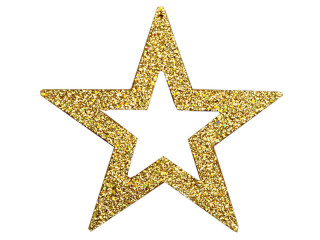 Glimmersterne Kontur gold Ø 10cm, 6 Stück/Set