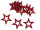 Glimmersternhänger rot Kontur, Ø 5cm, 12 Stück