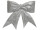 Schleife Holly silberGlitter 27 x 23cm Kunststoff m. Clip