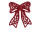 Schleifen Glimmer mini rot 8 x 9cm, 4 Stück