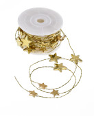 Sternchendraht auf Spule gold-glanz, L 5m, Ø1,3+2cm