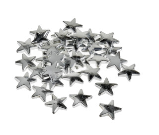 Streusterne dick 36 Stück silber-glanz, Ø 2cm
