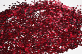 Streuherzen rot Ø 5mm Metallfolie 80gr. Dose