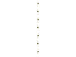 Plättchengirlande gold 180cm lang Kunststoff