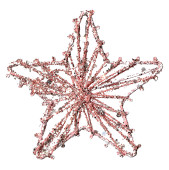 Stern Cinderella rosa-silber Ø 8cm  12er Set
