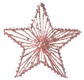 Stern Cinderella rosa-silber Ø 15cm  6er Set