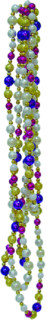 Perlenkette pink/gold/silber Ø 5 - 15mm x  270cm lang