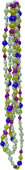 Perlenkette pink/gold/silber Ø 5 - 15mm x  270cm lang