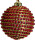 Perlenkugeln rot/gold 60mm Kunststoff 6 Stk./Box