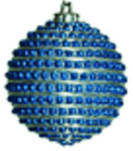 Perlenkugeln blau/silber 60mm Kunststoff 6 Stk./Box