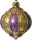 Kugeln violett/gold 8cm orientalisch 3 Stk./Box