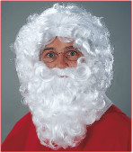 Nikolaus-Bart kurz weiss gelockt