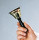 Nikolaus-Glocke gold 12cm mit Holzgriff schwarz