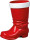 Nikolausstiefel rot H 16cm aus Kunststoff