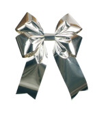 Schleife silber 4 Schlaufen 22 x 30cm, Folie