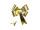 Schleife Star gold 22 x 30cm strukturierte Folie