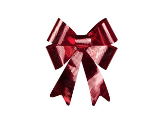 Schleife Star rot 22 x 30cm strukturierte Folie
