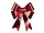 Schleife Star rot 30 x 40cm strukturierte Folie