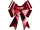 Schleife Star rot 40 x 50cm strukturierte Folie
