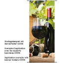 Textilbanner Rotwein Flasche rot/braun/grün 75x180cm...