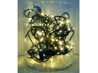 LED LV String Light 100 LEDs v2, 10m, Kabel grün, warmweiss, für Aussen, bis 7-fach koppelbar
