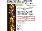 Boa-Lichterkette 200 LEDs warmweiss 24V, koppelbar, Kabel grün Länge 200cm, outdoor IP44