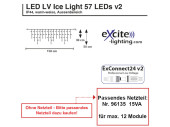 LED LV Ice Light 57 LEDs v2 warmweiss, H 30-50cm, B 1,5m...