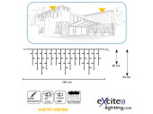 LED LV Ice Light 57 LEDs v2 warmweiss, H 30-50cm, B 1,5m 24V. Kabel transparent