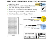PRO Curtain/Vorhang 180 1x2m ExConnect31,outdoor IP44 31V 180 LEDs, inkl. 1 Switcher
