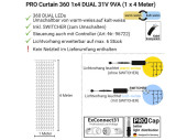 PRO Curtain/Vorhang 360 1x4m ExConnect31,outdoor IP44 31V 360 LEDs, inkl. 1 Switcher