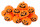 Halloweenkürbisse orange 20 Stück, 6,5 x 4,5cm, als Lichterketten-Deko / Streuer