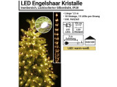 LED-Engelshaar Kristalle 1.5m 270 LEDs warmweiss,Kabel...