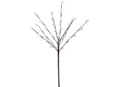 Lichtzweig Baumwollkugeln kaltweiss H 90cm für...