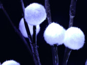 Lichtzweig Baumwollkugeln kaltweiss H 90cm für Innen, 3.8m, 40 LEDs, inkl. Netzteil